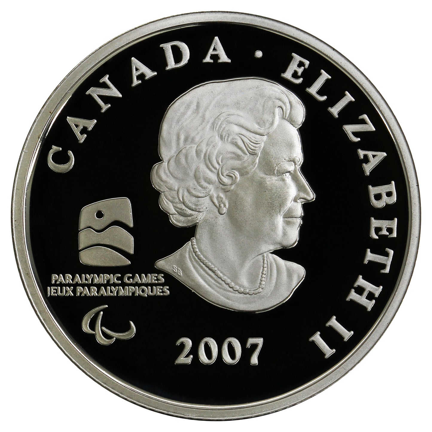 2007 Wheelchair Curling Canada 25-cents Silver Proof