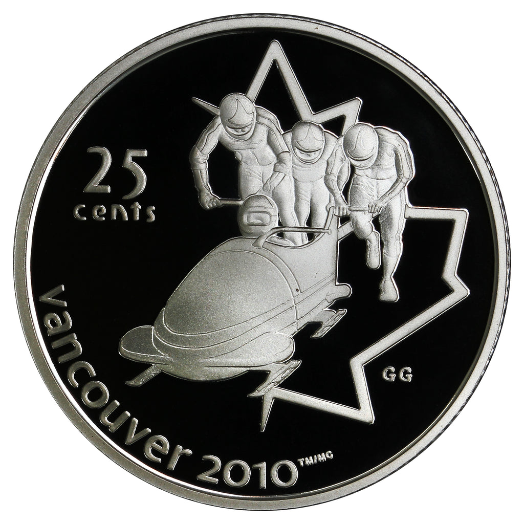 2008 Bobsleigh Canada 25-cents Silver Proof