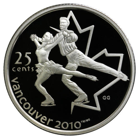 2008 Figure Skating Canada 25-cents Silver Proof