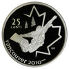 2008 Snowboarding Canada 25-cents Silver Proof