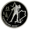 2009 Cross Country Skiing Canada 25-cents Silver Proof