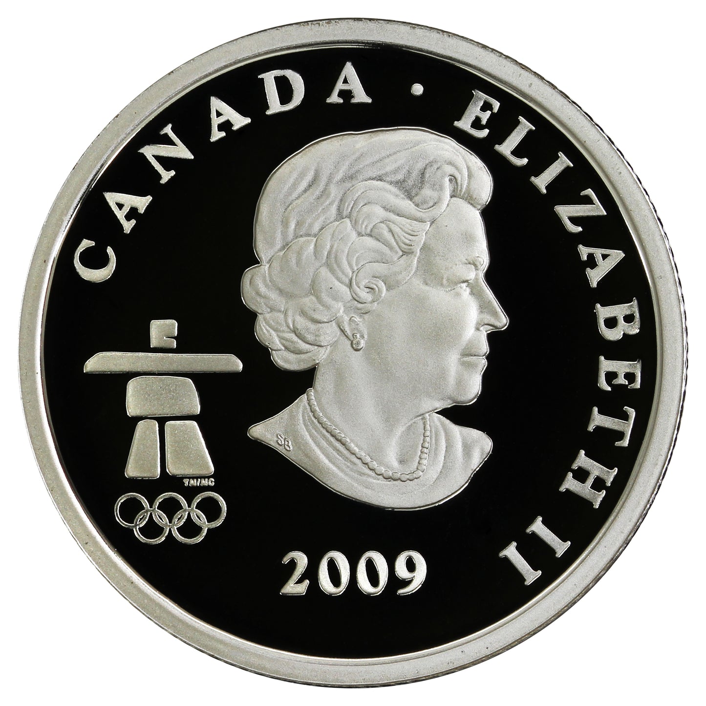 2009 Cross Country Skiing Canada 25-cents Silver Proof