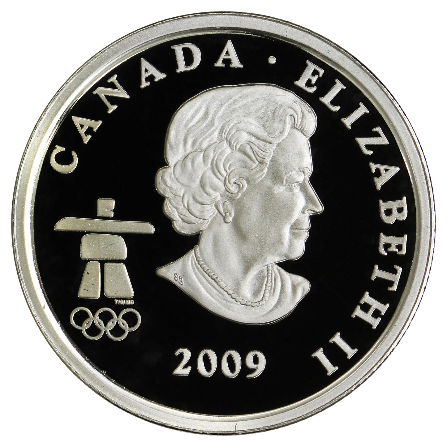 2009 Speed Skating Canada 25-cents Silver Proof