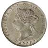 1872H 7/7 Canada 25-cents EF-AU (EF45) $