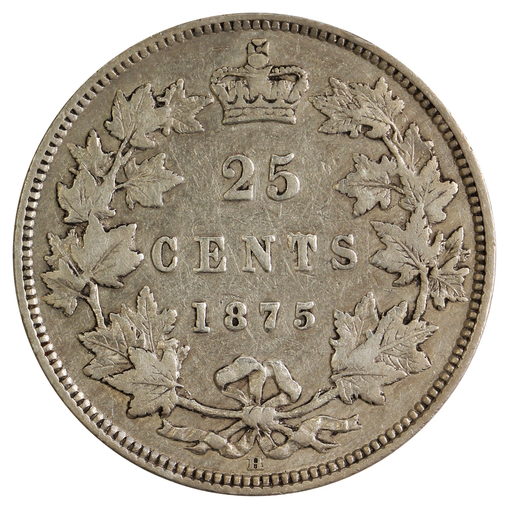 1875H Canada 25-cents F-VF (F15) $