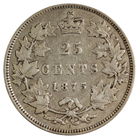 1875H Canada 25-cents F-VF (F15) $
