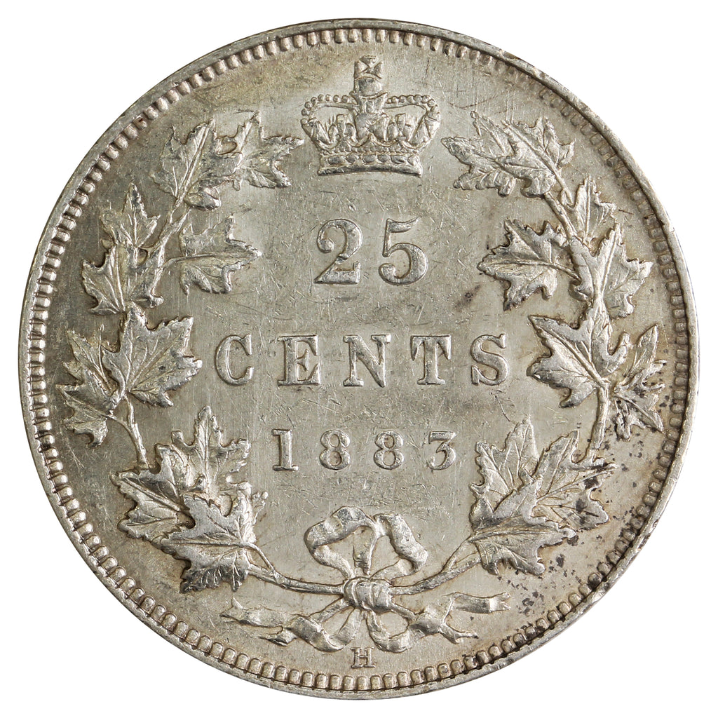 1883H Canada 25-cents Almost Uncirculated (AU50) $