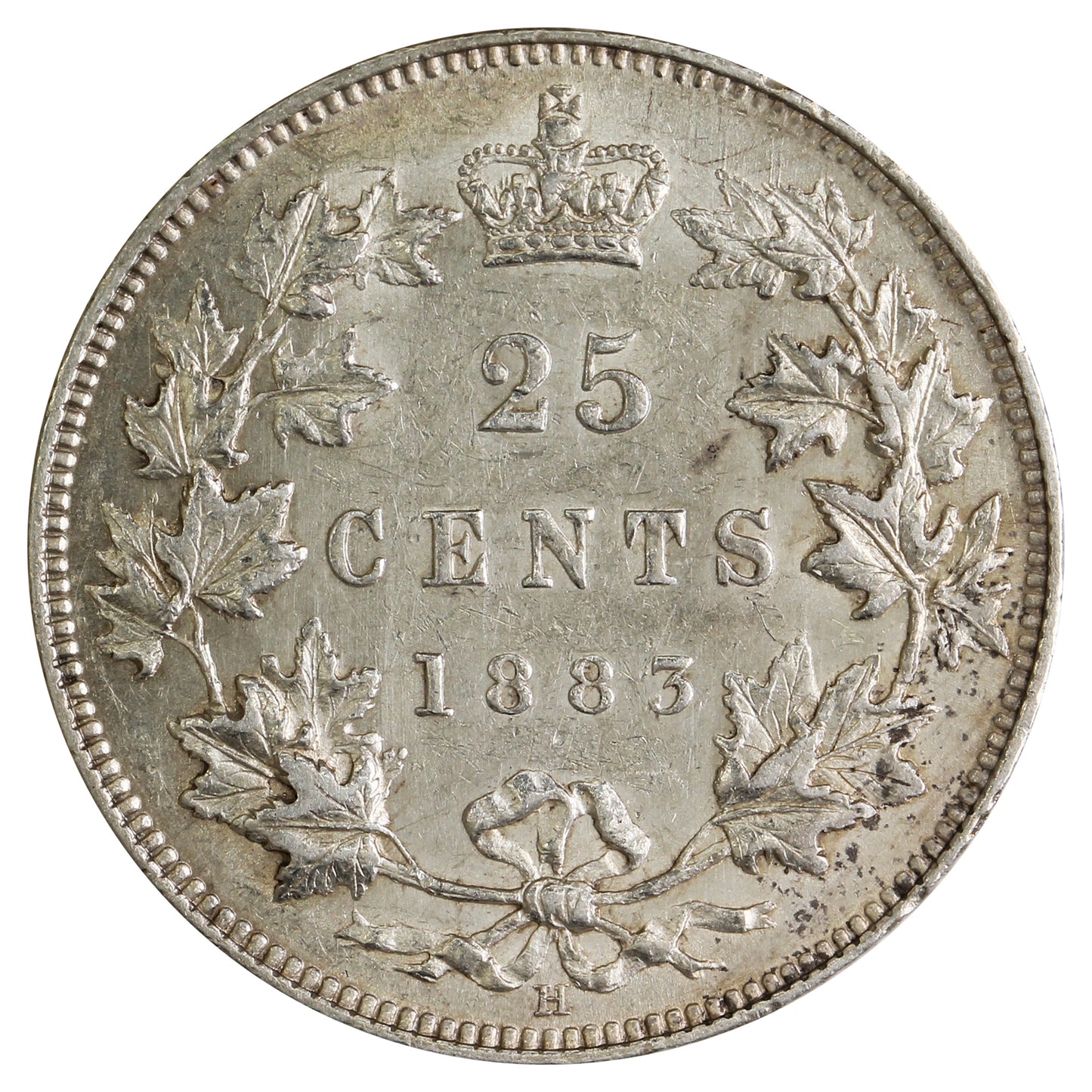 1883H Canada 25-cents Almost Uncirculated (AU50) $