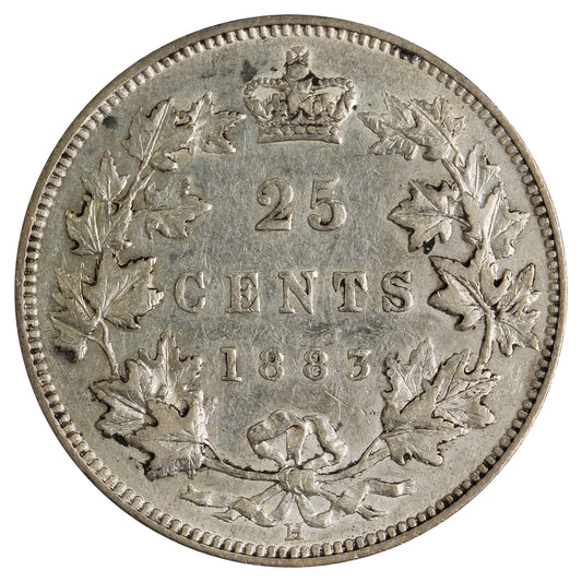 1883H Canada 25-cents EF-AU (EF45) $