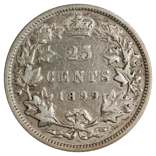 1899 Canada 25-cents VF-EF (VF30) $