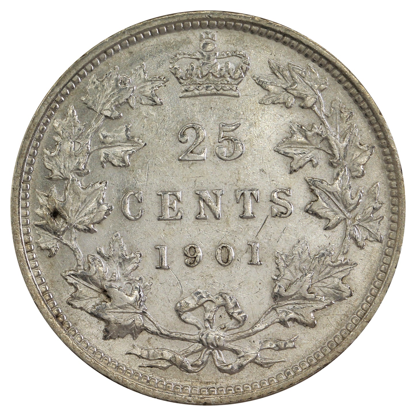1901 Canada 25-cents EF-AU (EF45) $