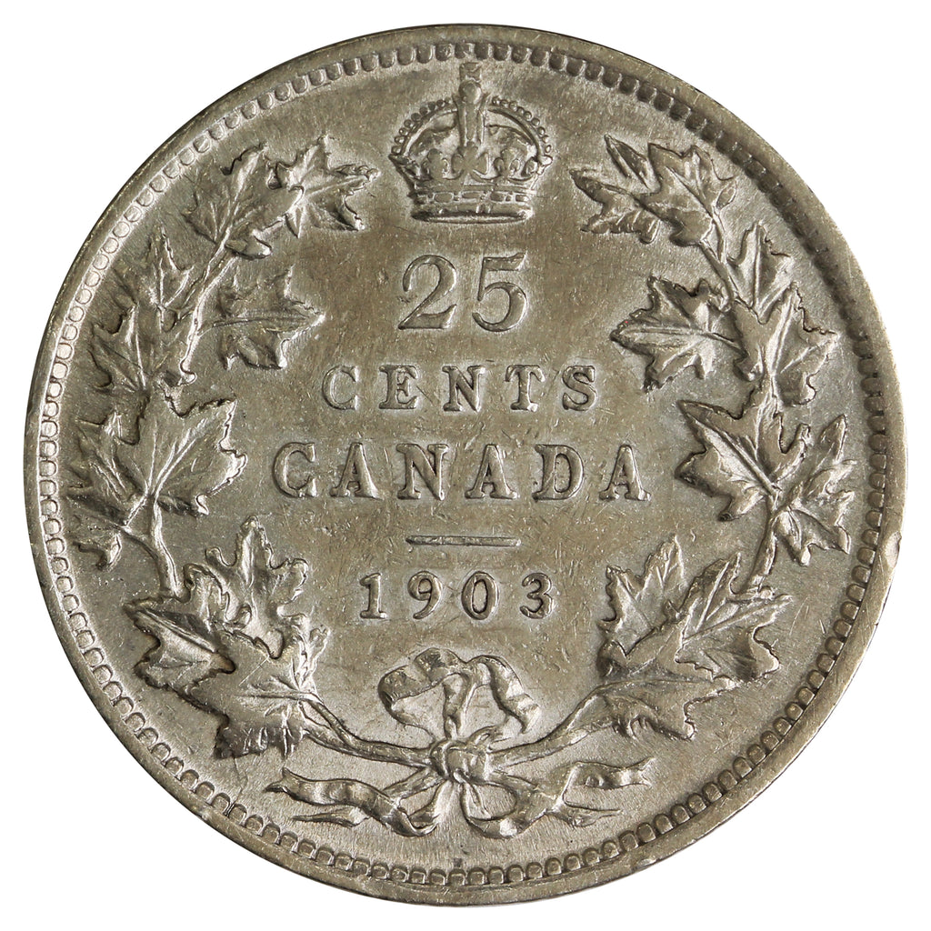 1903 Canada 25-cents EF-AU (EF45) $