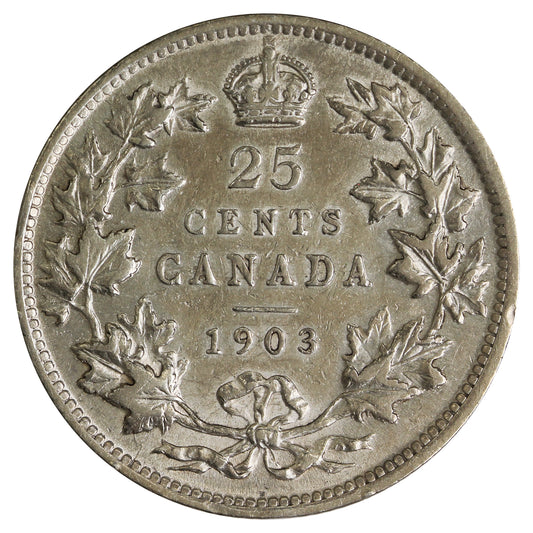 1903 Canada 25-cents EF-AU (EF45) $