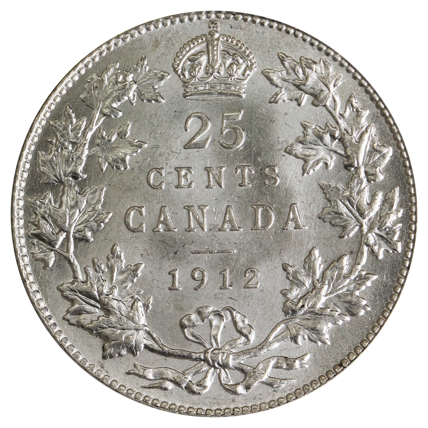 1912 Canada 25-cents Uncirculated (MS60) $