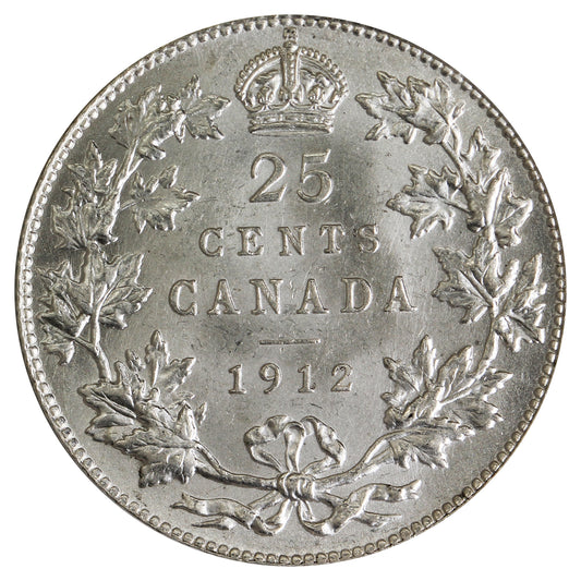 1912 Canada 25-cents Uncirculated (MS60) $