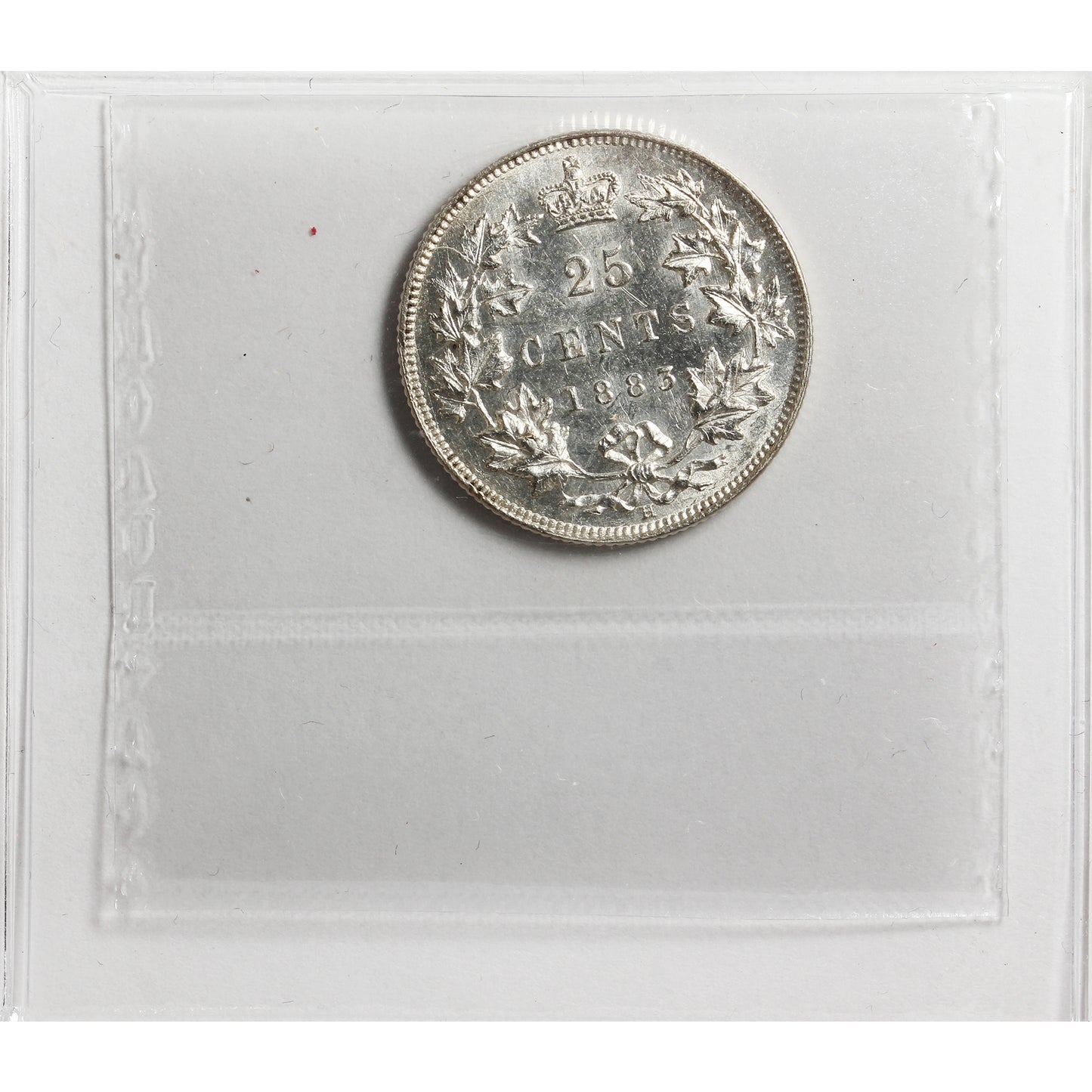 1883H Canada 25-cents ICCS Certified AU55