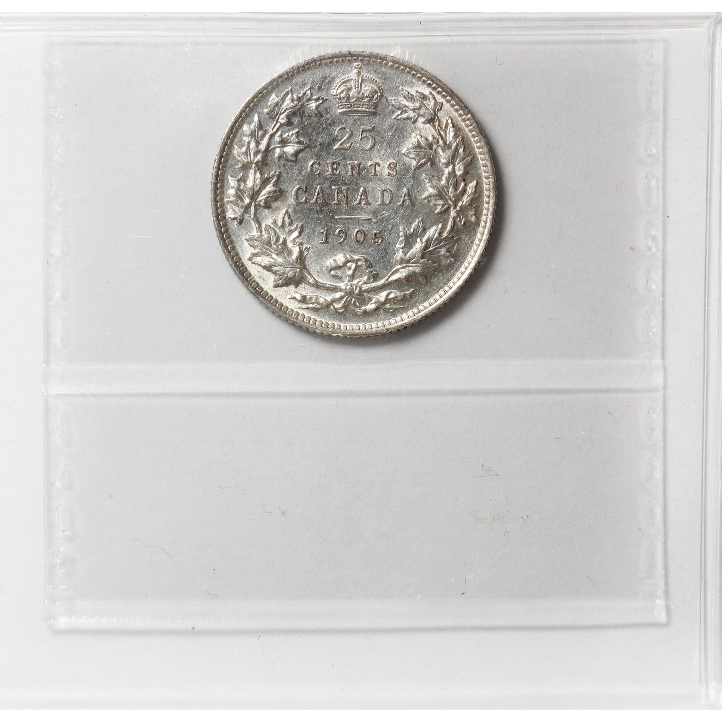 1905 Canada 25-cents ICCS Certified AU50