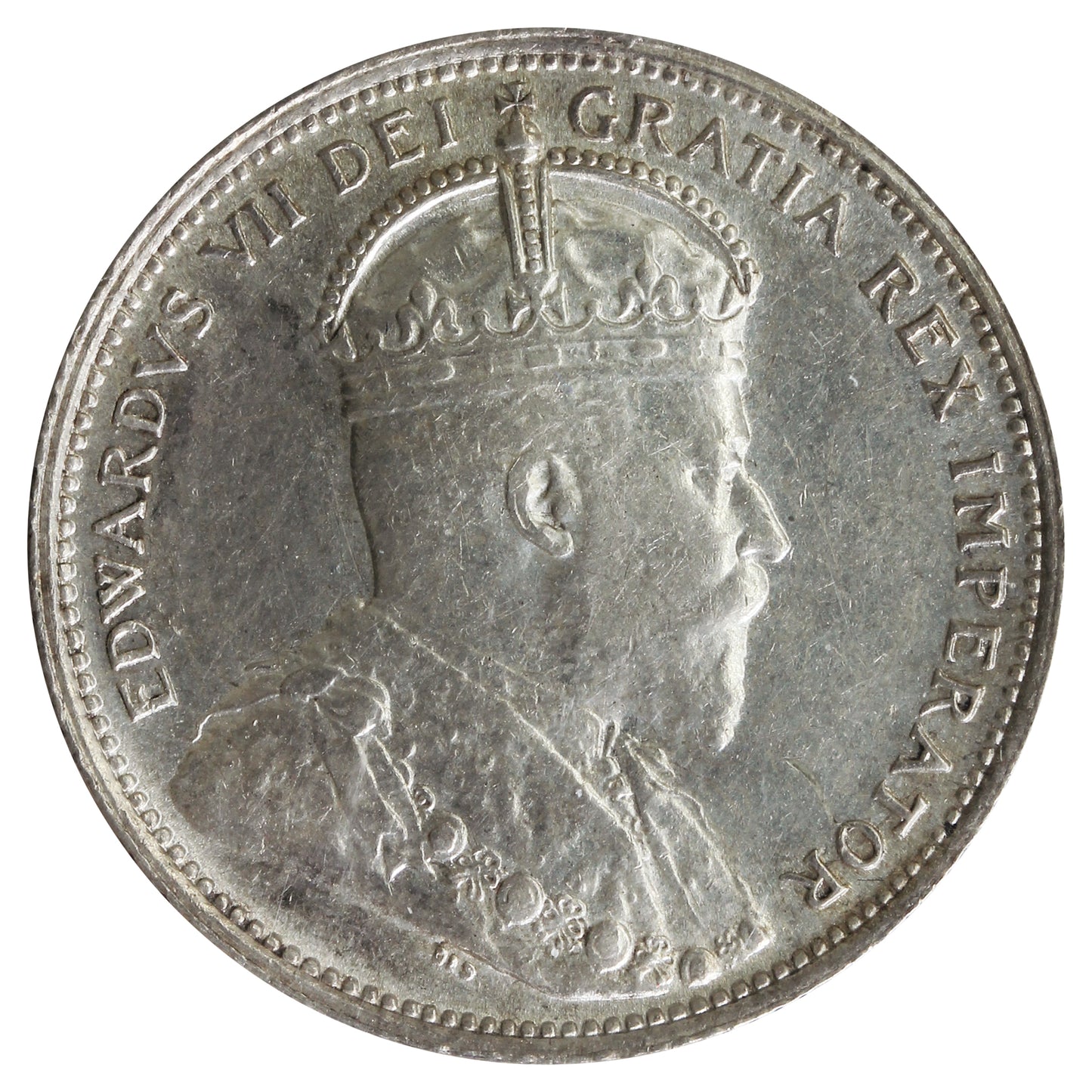 1905 Canada 25-cents ICCS Certified AU50