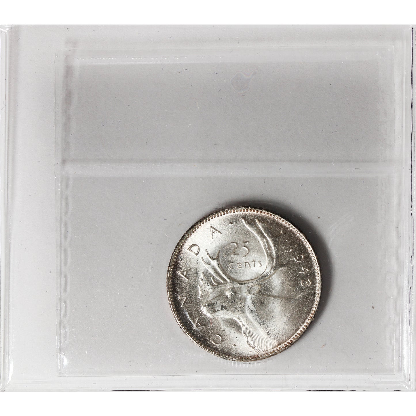 1943 Canada 25-cents ICCS Certified MS65 (XOF 775)