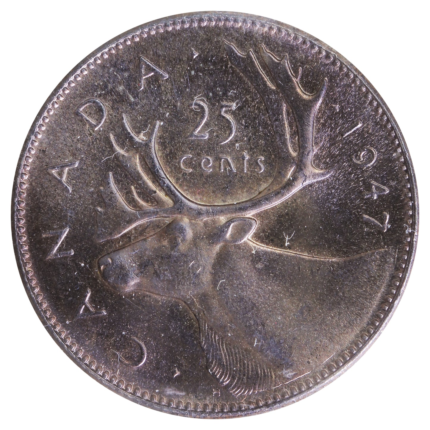 1947 Dot Canada 25-cents ICCS Certified MS64 (XEV 299)