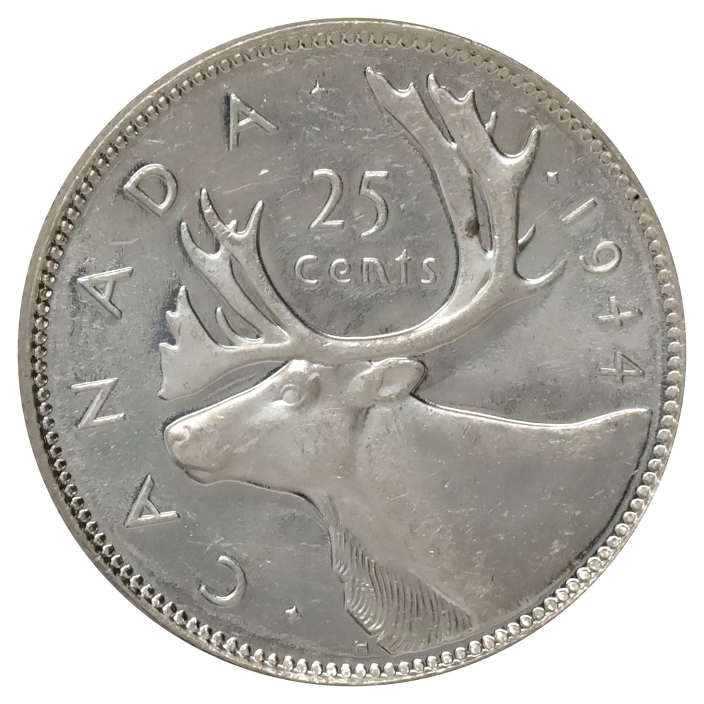 1944 Canada 25-cents UNC+ (MS62) Cameo
