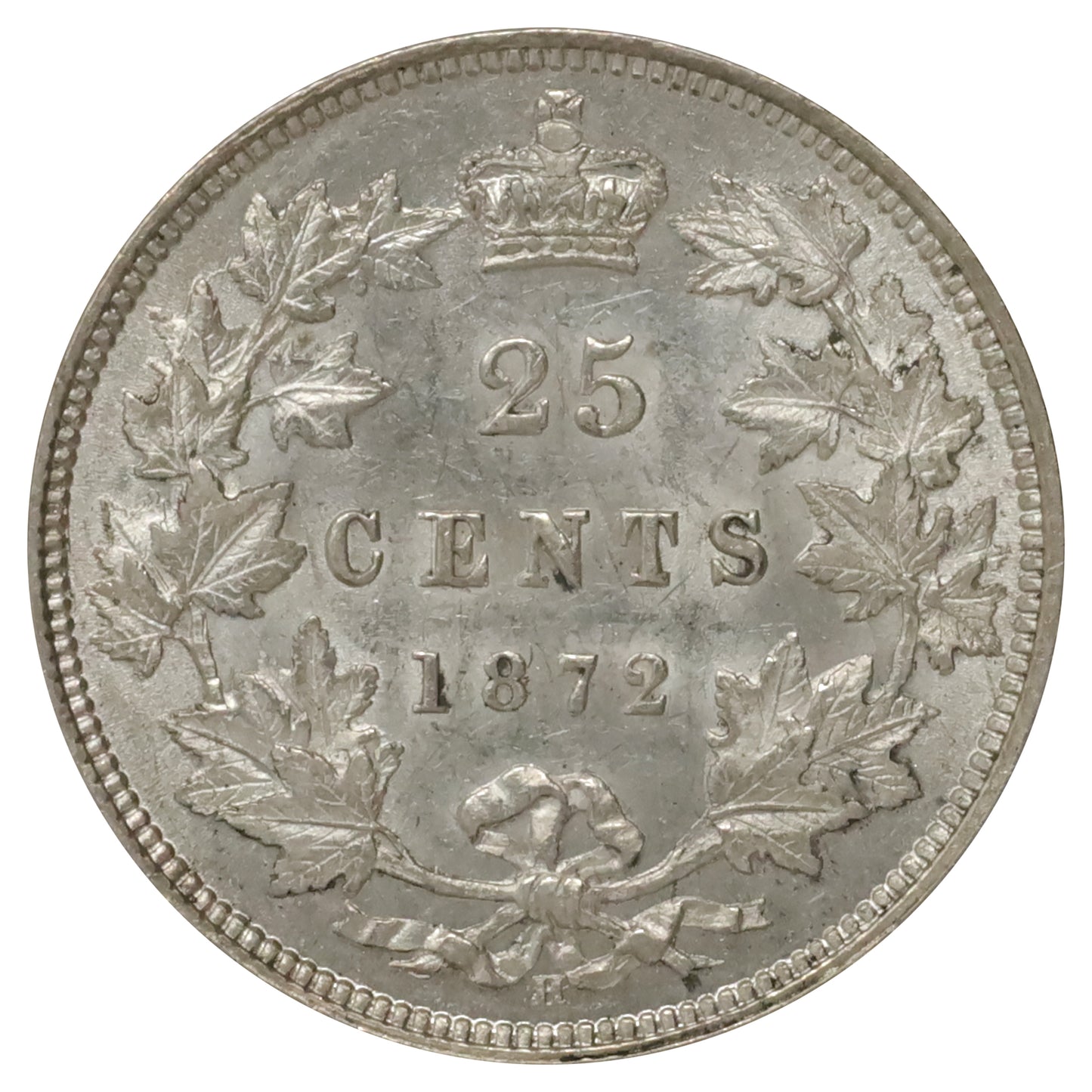 1872H Canada 25-cents AU-UNC (AU55) $