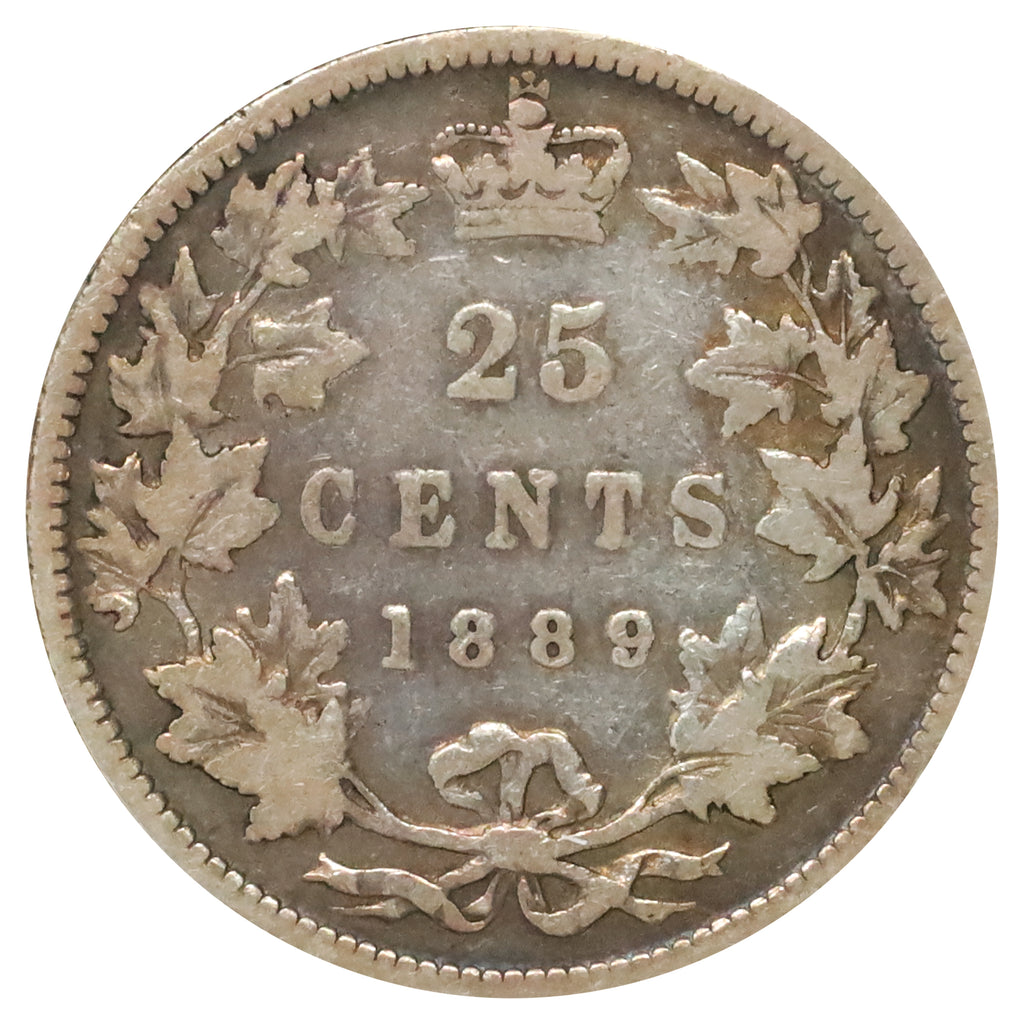 1889 Canada 25-cents Very Good (VG8) $