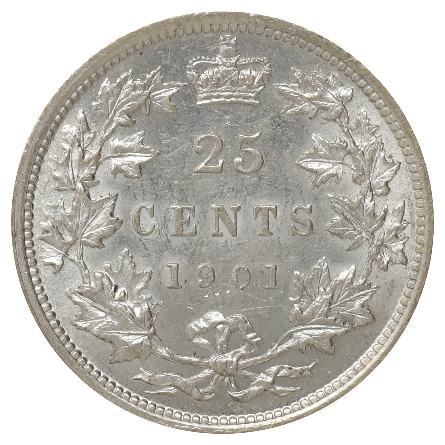 1901 Canada 25-cents UNC+ (MS62) $