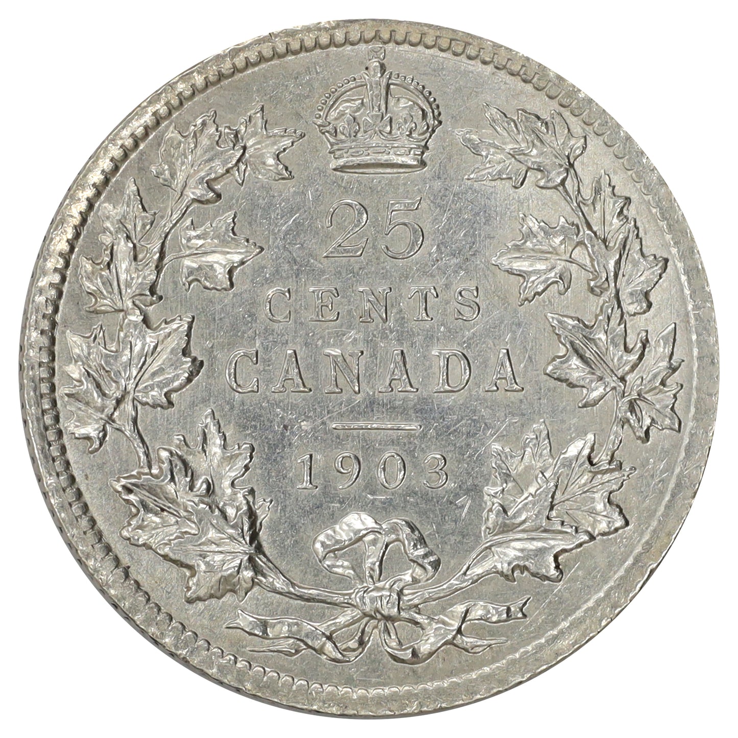 1903 Canada 25-cents Almost Uncirculated (AU50) $