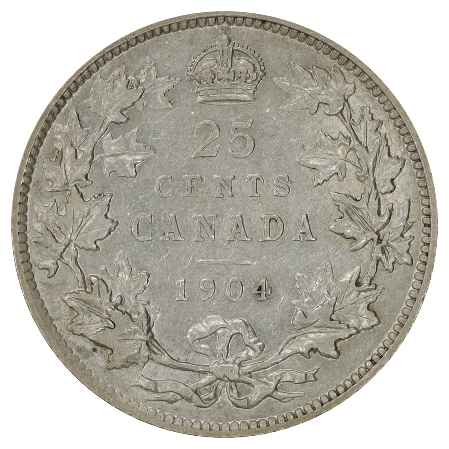 1904 Canada 25-cents Extra Fine (EF40) $