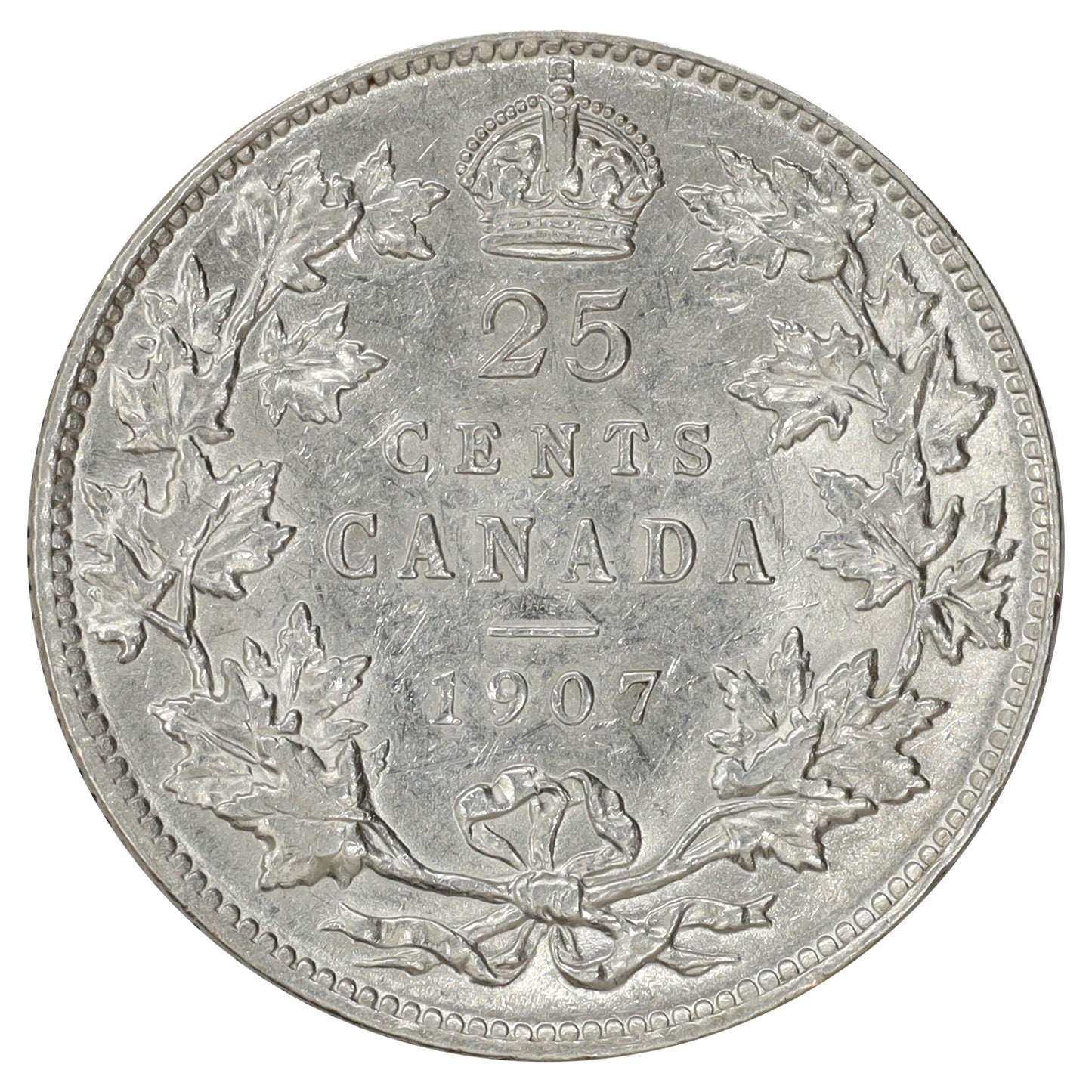 1907 Canada 25-cents EF-AU (EF45) $