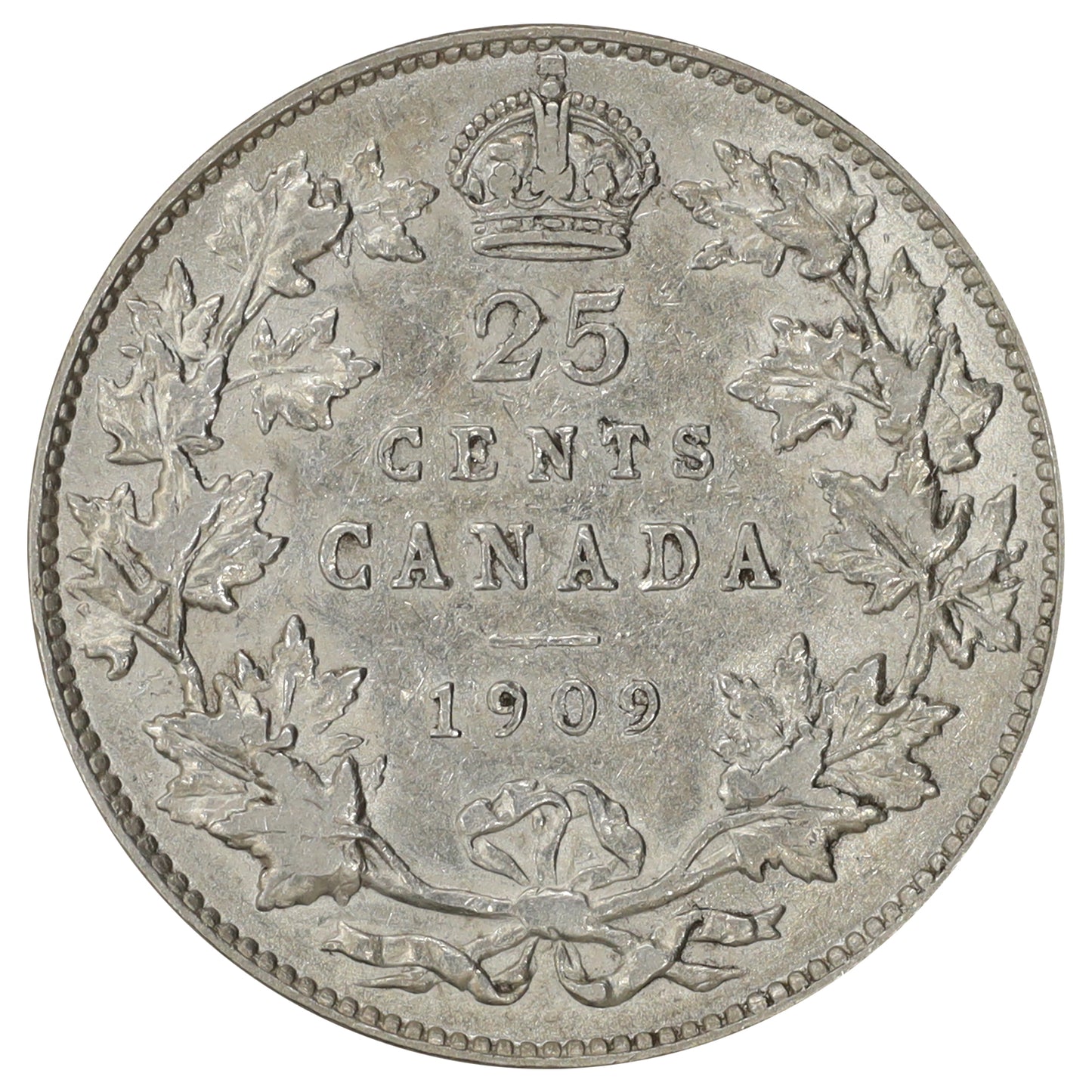 1909 Canada 25-cents Extra Fine (EF40) $