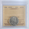 1904 Canada 25-cents ICCS Certified EF40