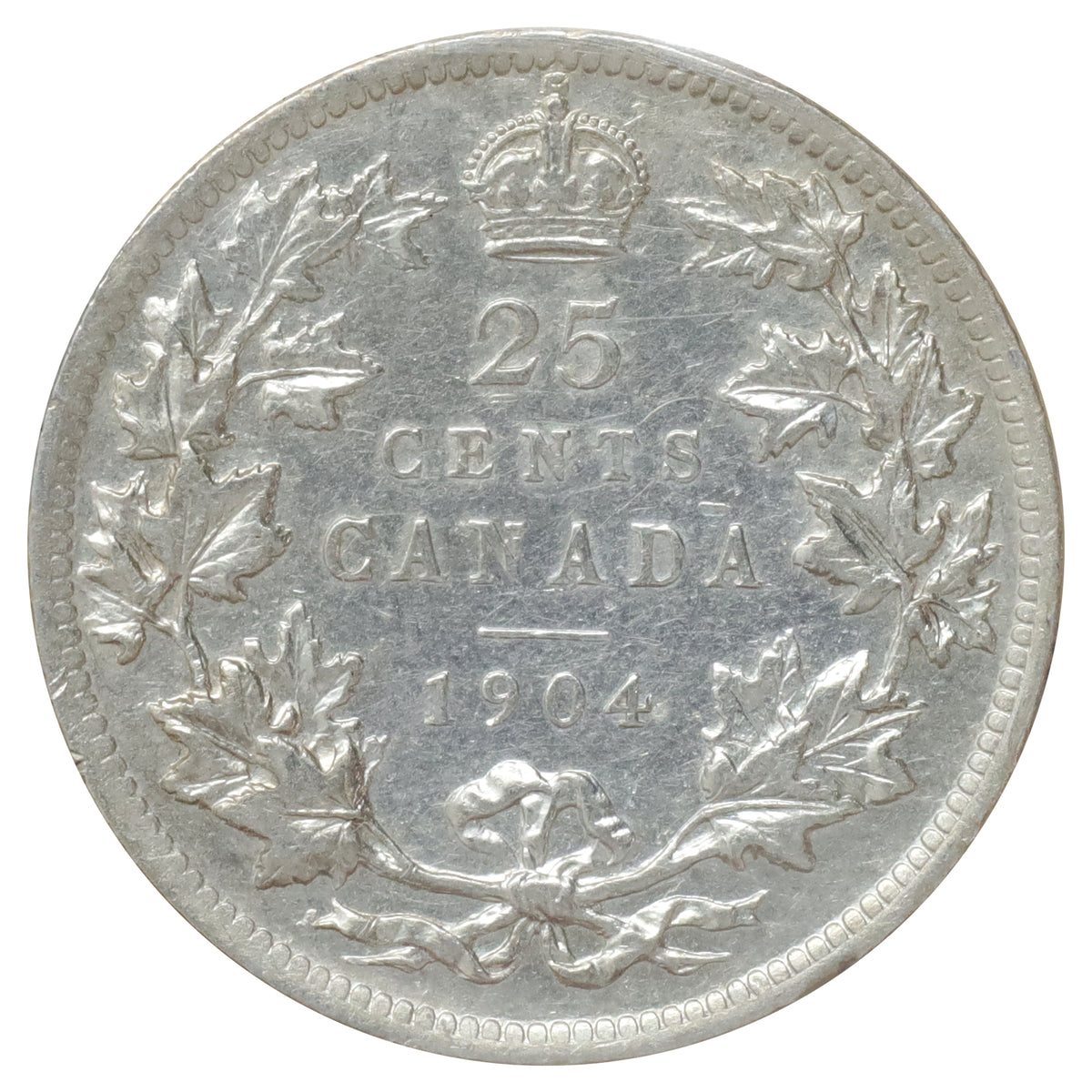 1904 Canada 25-cents ICCS Certified VF30