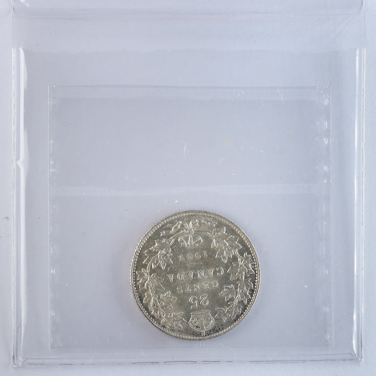 1907 Canada 25-cents ICCS Certified AU55