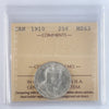 1910 Canada 25-cents ICCS Certified MS63 (XHI 229)