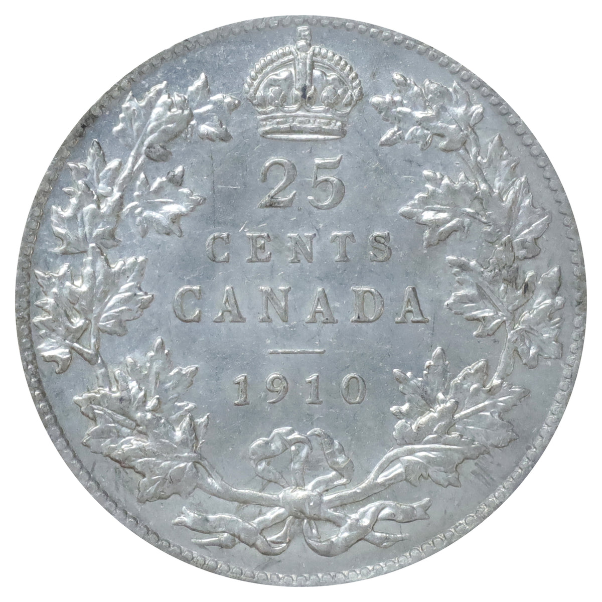 1910 Canada 25-cents ICCS Certified MS63 (XHI 229)