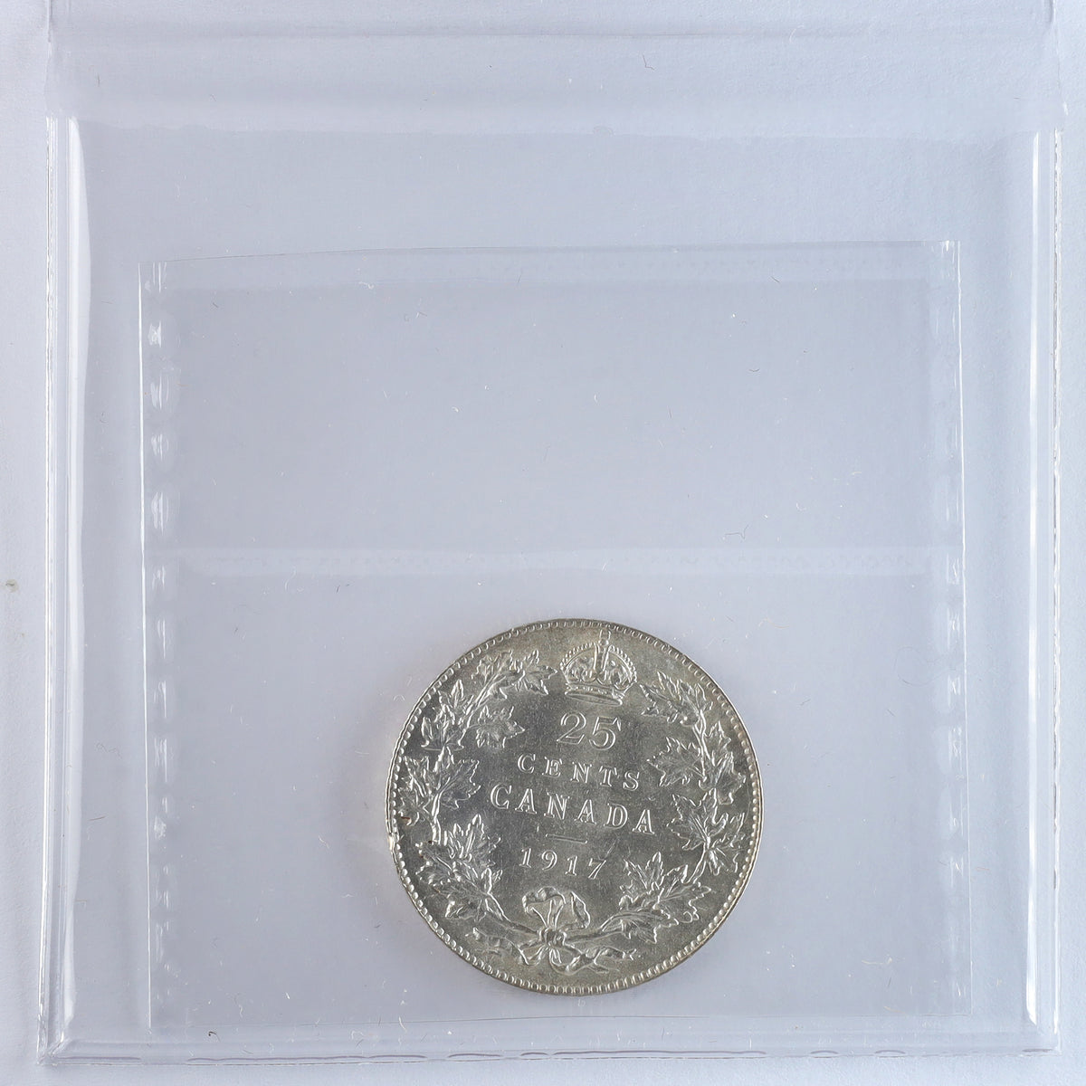 1917 Canada 25-cents ICCS Certified AU55