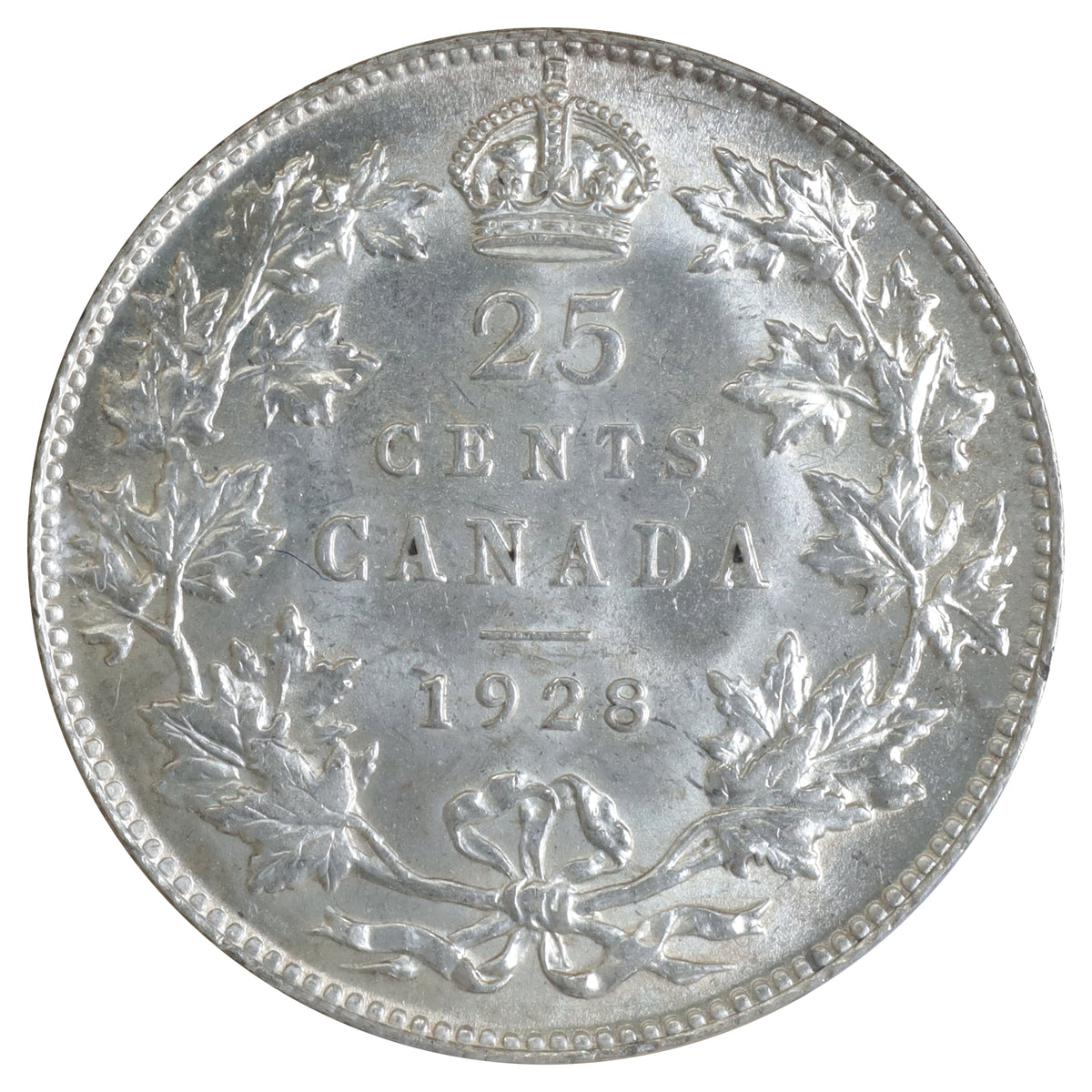 1928 Canada 25-cents ICCS Certified MS63 (XHI 239)