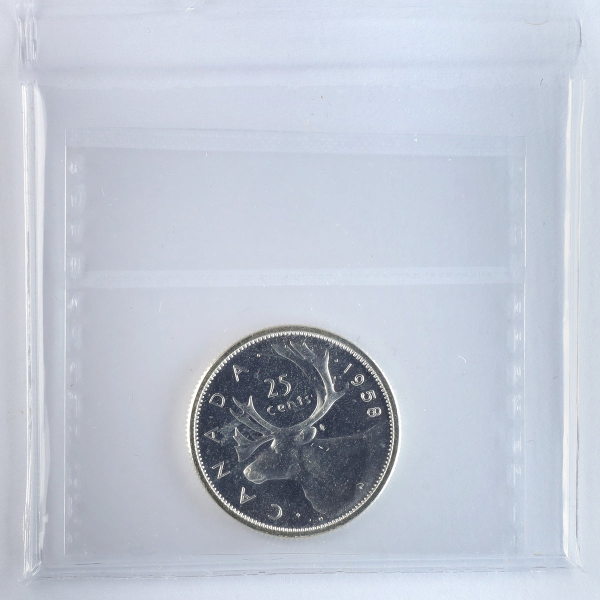 1958 Canada 25-cents ICCS Certified PL65 Cameo