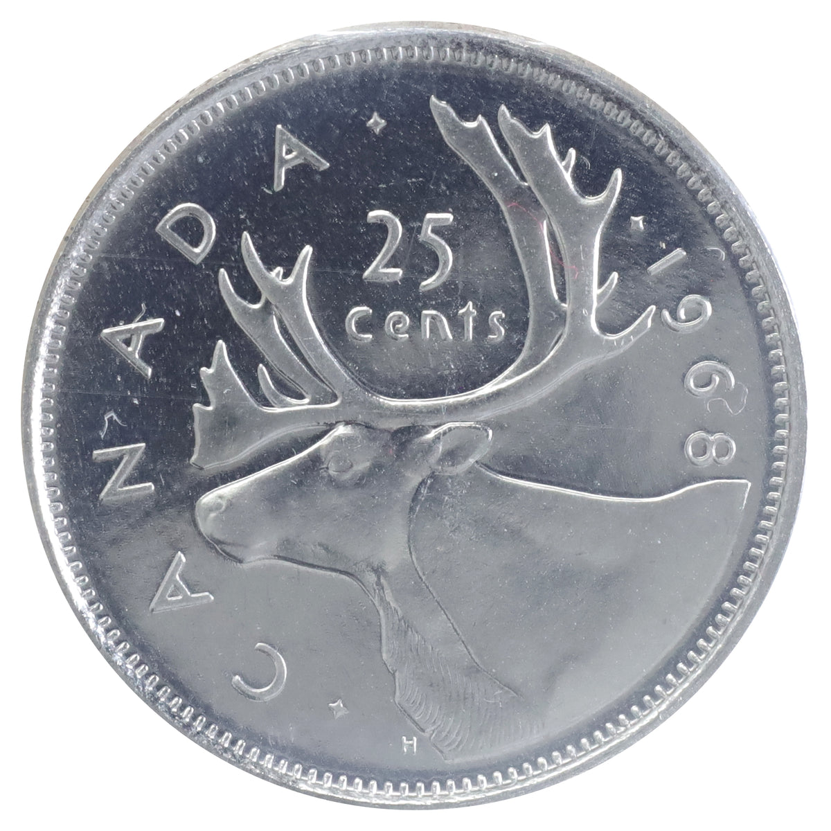 1968 Nickel Canada 25-cents ICCS Certified PL66 UHC