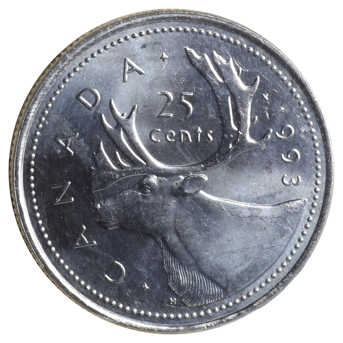 1993 Canada 25-cents ICCS Certified MS66