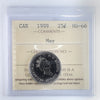 1999 May Canada 25-cents ICCS Certified MS66