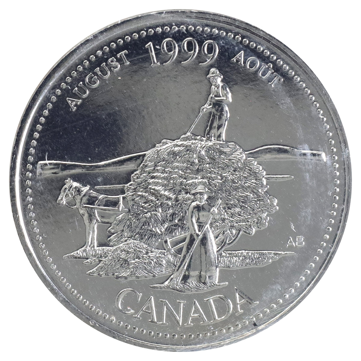 1999 August Canada 25-cents ICCS Certified MS66