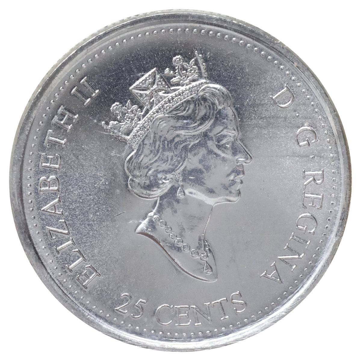 2000 Achievement Canada 25-cents ICCS Certified MS66
