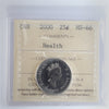 2000 Health Canada 25-cents ICCS Certified MS66