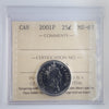2001P Canada 25-cents ICCS Certified MS67
