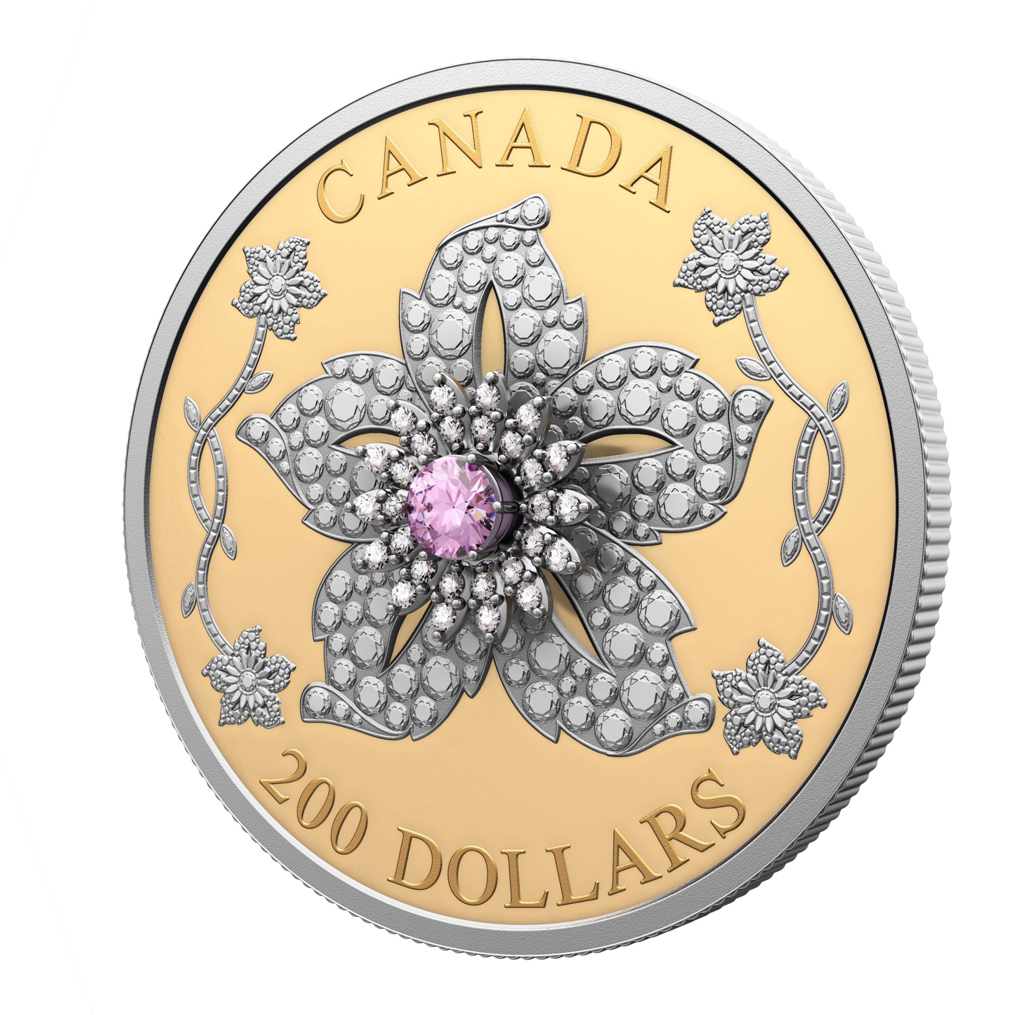2025 Canada $200 Williamson Diamond Brooch Pure Gold Coin
