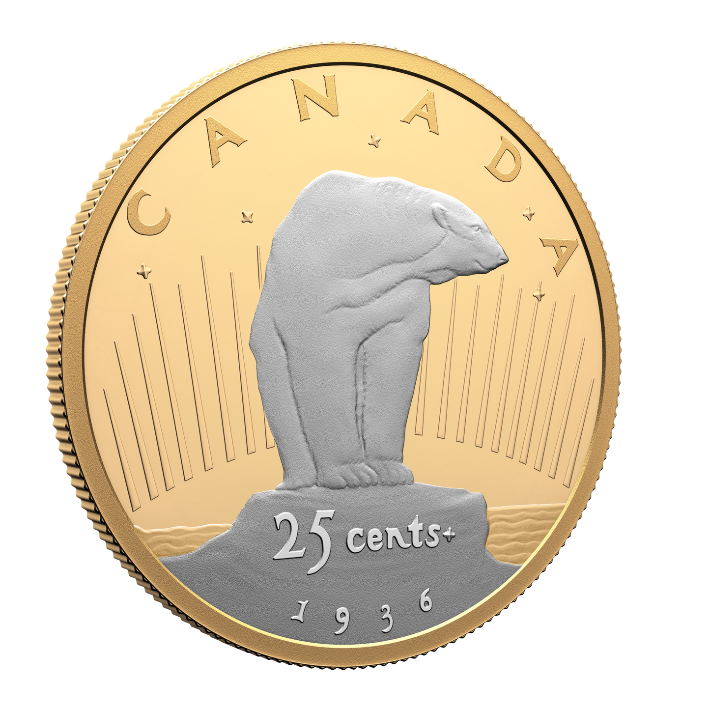2025 Canada 25-cents Lost Designs From the Archives: Emanuel Hahn's Polar Bear Fine Silver (No Tax)