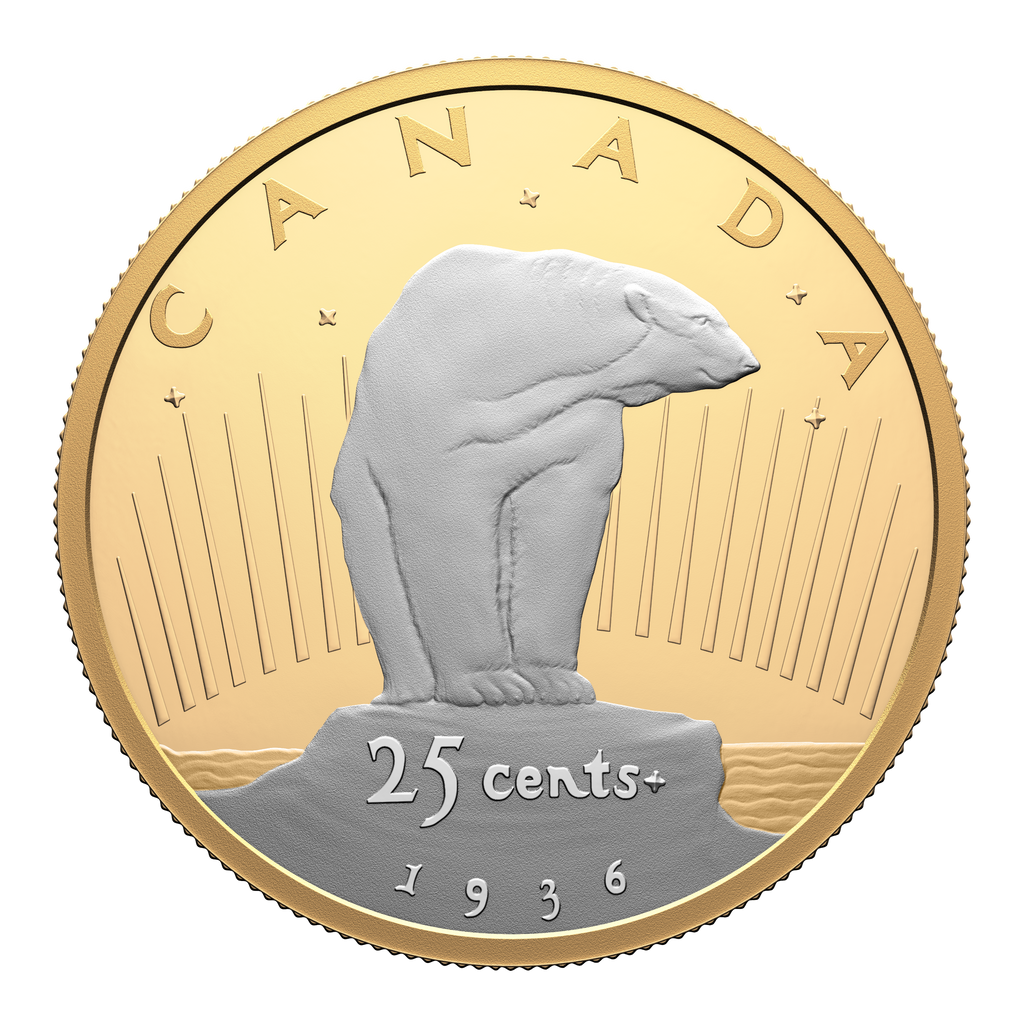 2025 Canada 25-cents Lost Designs From the Archives: Emanuel Hahn's Polar Bear Fine Silver (No Tax)